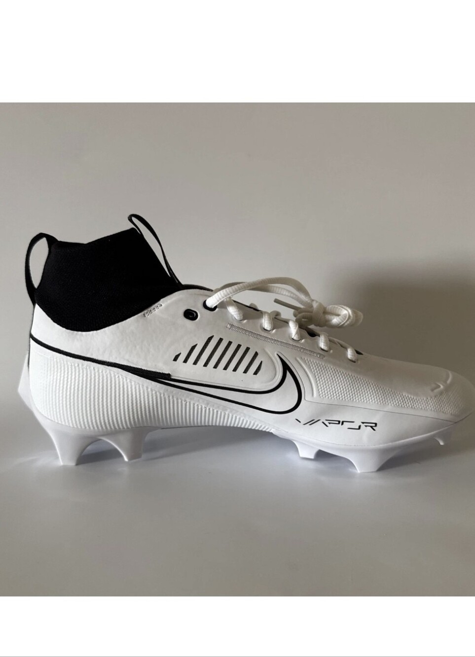 Nike Mens 16 Vapor Edge Pro 360 2 TB White/Black Football Cleats FN7759-100 NEW - Picture 2 of 5